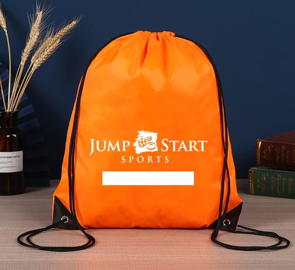 Jump Start Sports Drawstring Cinch Bags- Qty. 50 Bulk Pack Signature Lacrosse