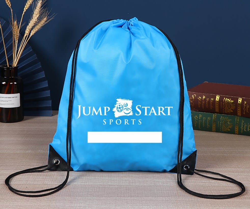 Jump Start Sports Drawstring Cinch Bags- Qty. 50 Bulk Pack Signature Lacrosse