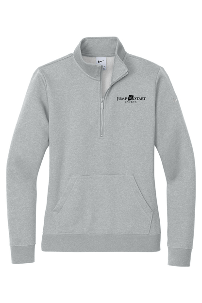 Jump Start Sports Nike Ladies Club Fleece Sleeve Swoosh 1/2-Zip Signature Lacrosse