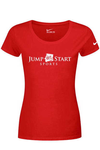 Jump Start Sports Nike Ladies Dri-FIT Cotton/Poly Scoop Neck Tee Signature Lacrosse