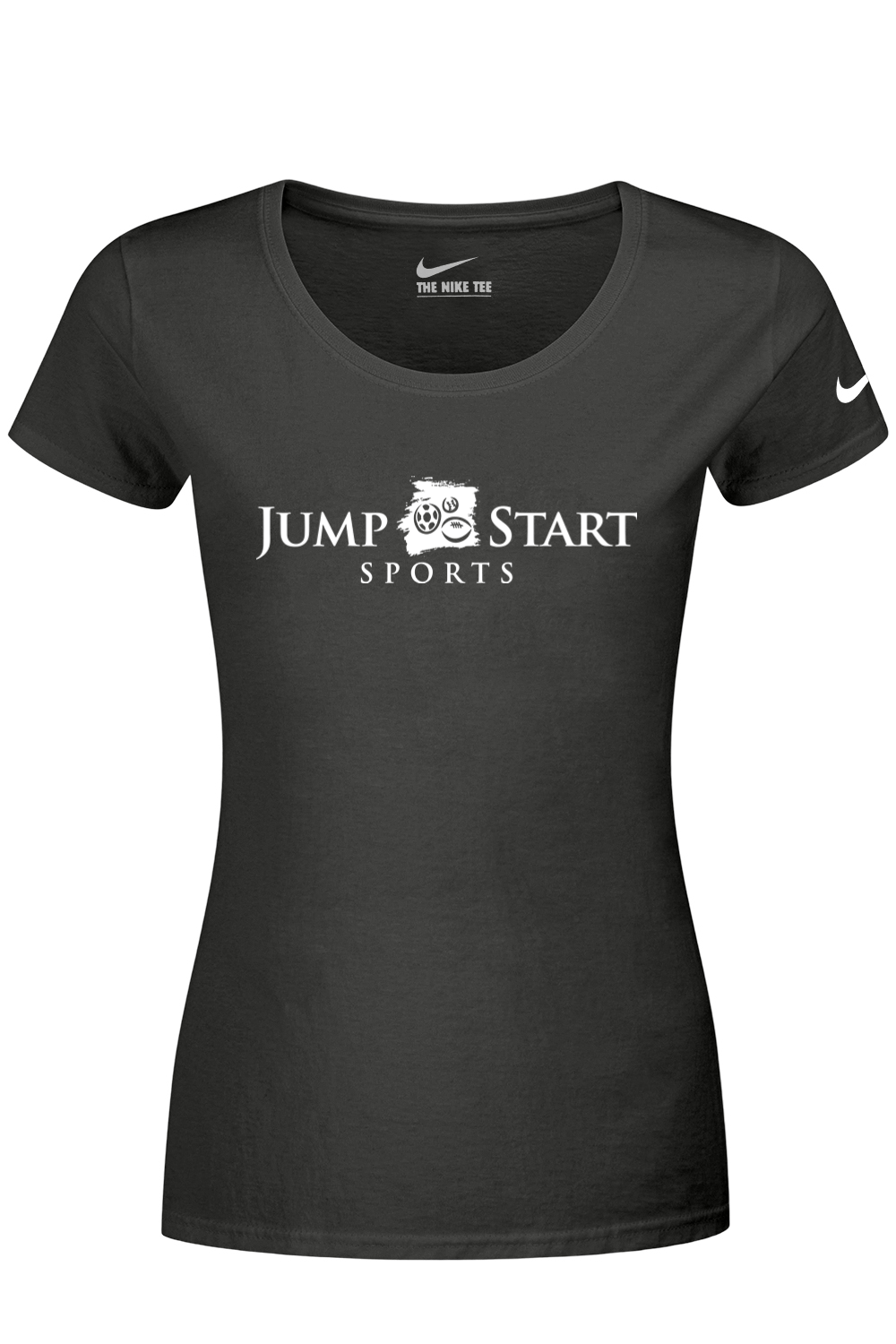 Jump Start Sports Nike Ladies Dri-FIT Cotton/Poly Scoop Neck Tee Signature Lacrosse