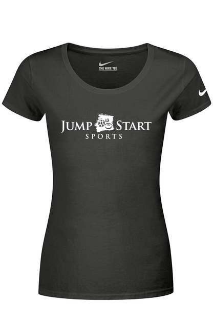 Jump Start Sports Nike Ladies Dri-FIT Cotton/Poly Scoop Neck Tee Signature Lacrosse