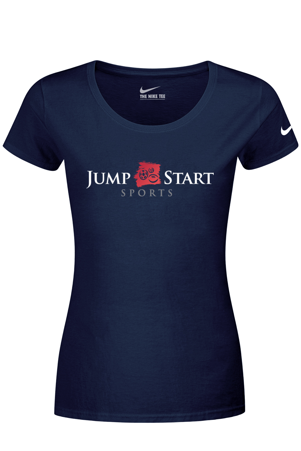 Jump Start Sports Nike Ladies Dri-FIT Cotton/Poly Scoop Neck Tee Signature Lacrosse