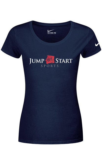 Jump Start Sports Nike Ladies Dri-FIT Cotton/Poly Scoop Neck Tee Signature Lacrosse