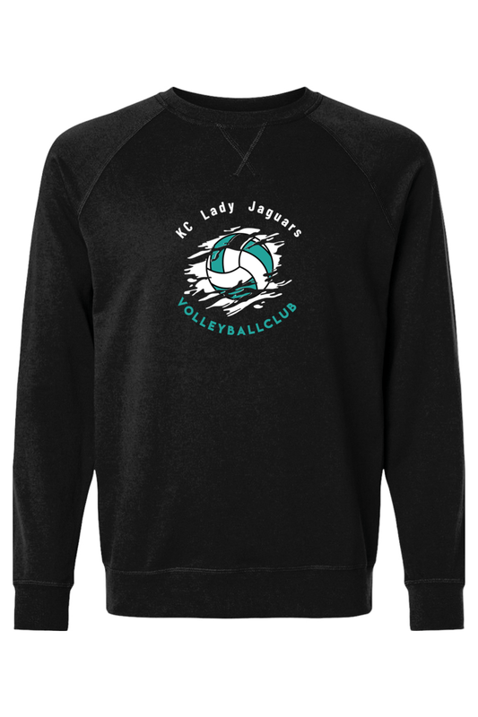 KC Jaguars Volleyball Adult Heavyweight Raglan Long Sleeve Signature Lacrosse