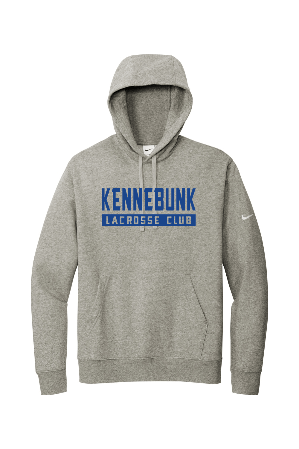 Kennebunk Lacrosse Nike Club Fleece Sleeve Swoosh Pullover Hoodie Signature Lacrosse