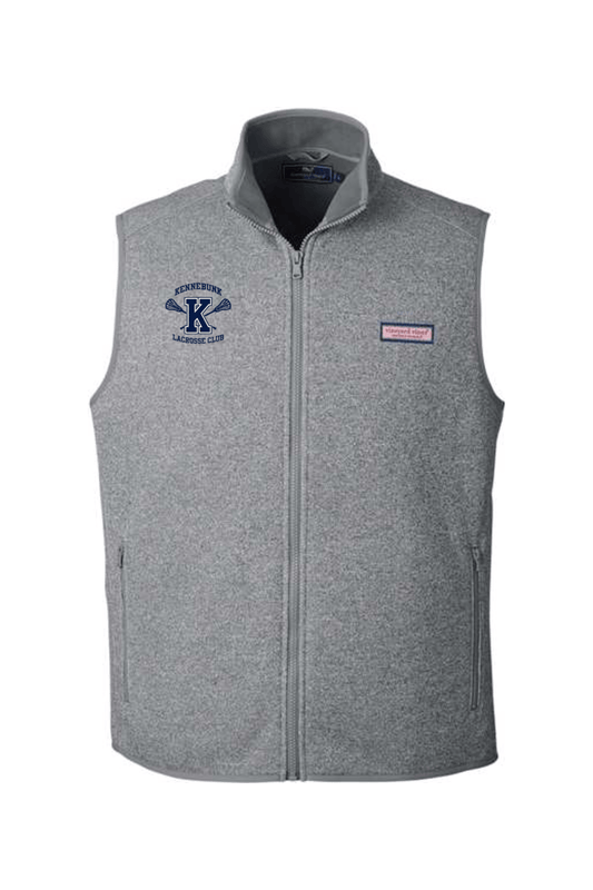 Kennebunk Lacrosse Vineyard Vines Mountain Sweater Fleece Vest Signature Lacrosse