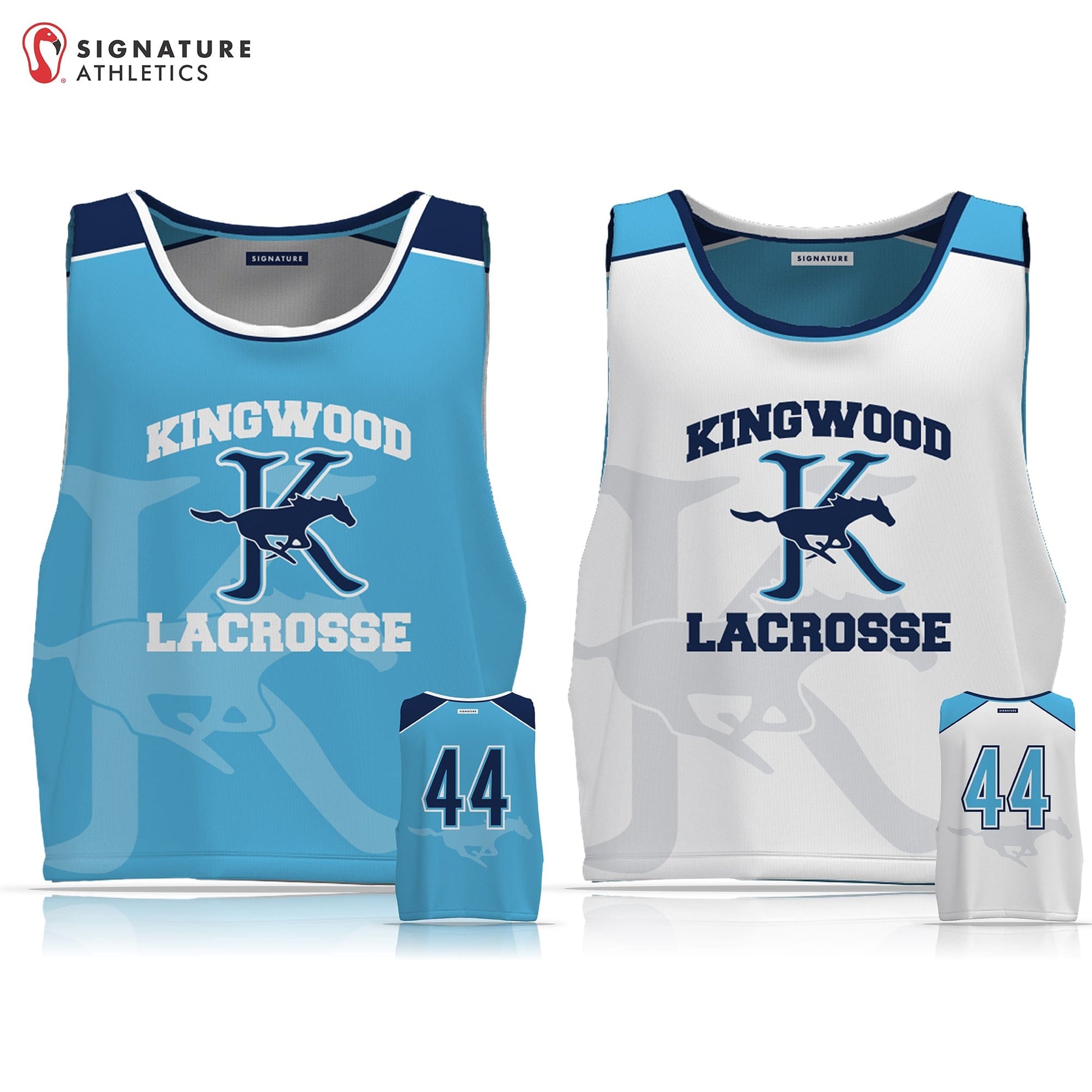 Kingwood Lacrosse Men's Reversible Practice Pinnie: 4U Signature Lacrosse