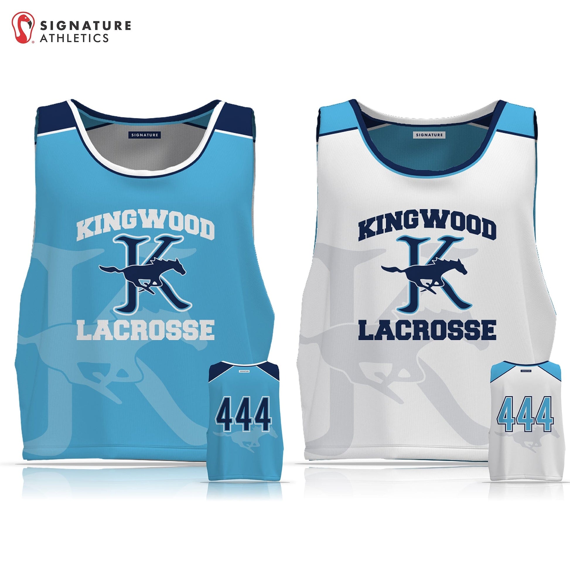 Kingwood Lacrosse Men's Reversible Practice Pinnie - SS: 8U Signature Lacrosse