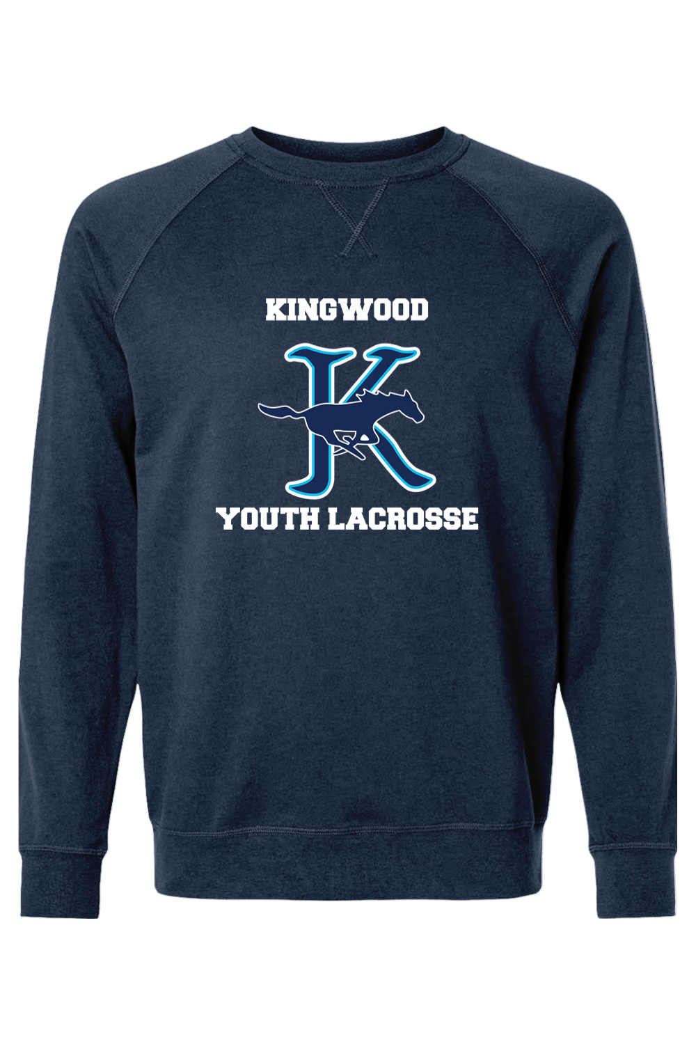 Kingwood Youth Lacrosse Adult Heavyweight Raglan Long Sleeve Signature Lacrosse