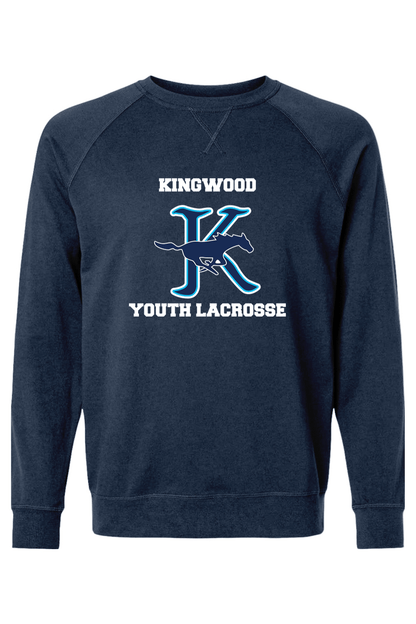 Kingwood Youth Lacrosse Adult Heavyweight Raglan Long Sleeve Signature Lacrosse