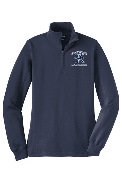 Kingwood Youth Lacrosse Adult Women's Embroidered Quarter-Zip Pullover Signature Lacrosse