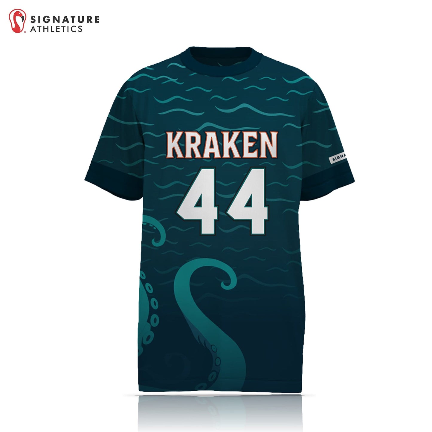 Kraken Lacrosse Short Sleeve Tech Tee: Kraken Boys and Girls Signature Lacrosse
