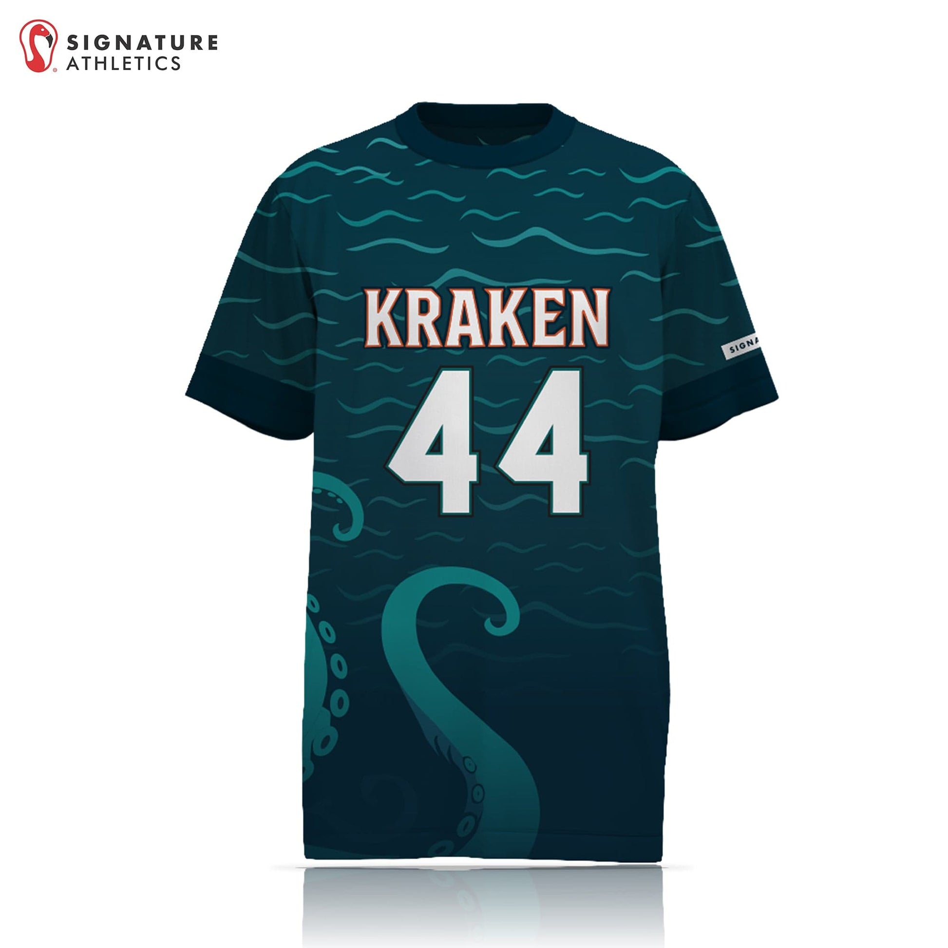 Kraken Lacrosse Short Sleeve Tech Tee: Kraken Boys and Girls Signature Lacrosse