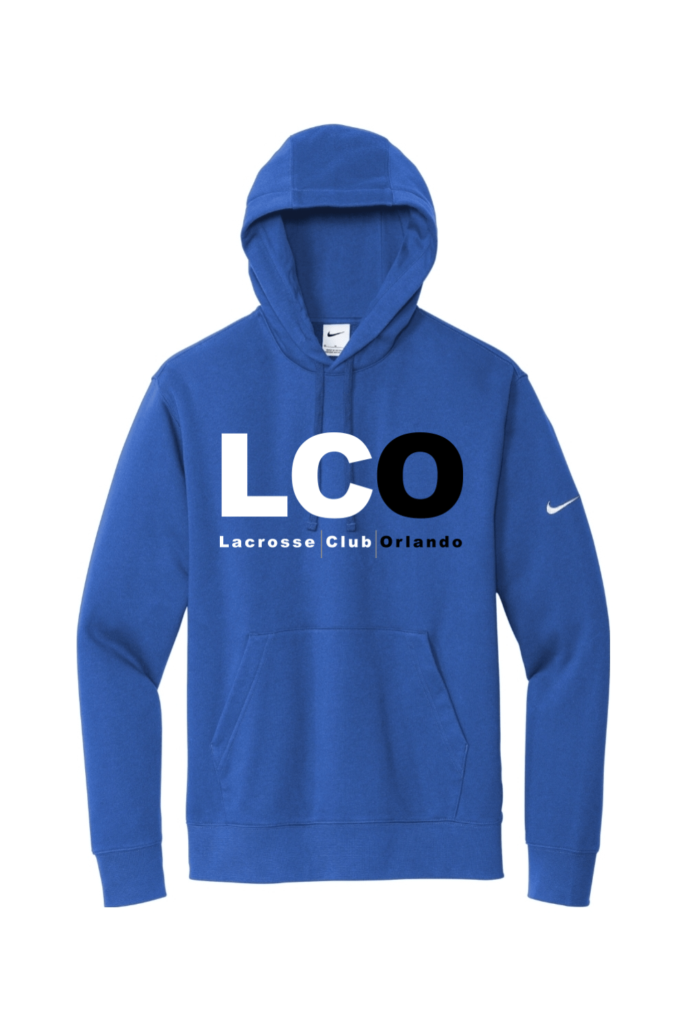 Lacrosse Club Orlando Nike Club Fleece Sleeve Swoosh Pullover Hoodie Signature Lacrosse