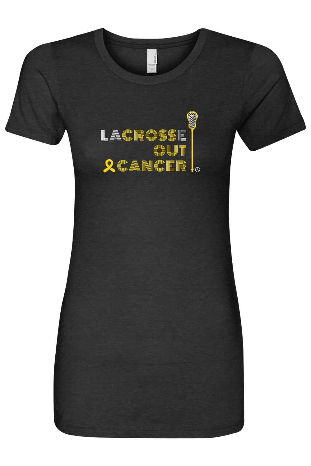 LaCROSSe Out Cancer Adult Women's T-Shirt Signature Lacrosse