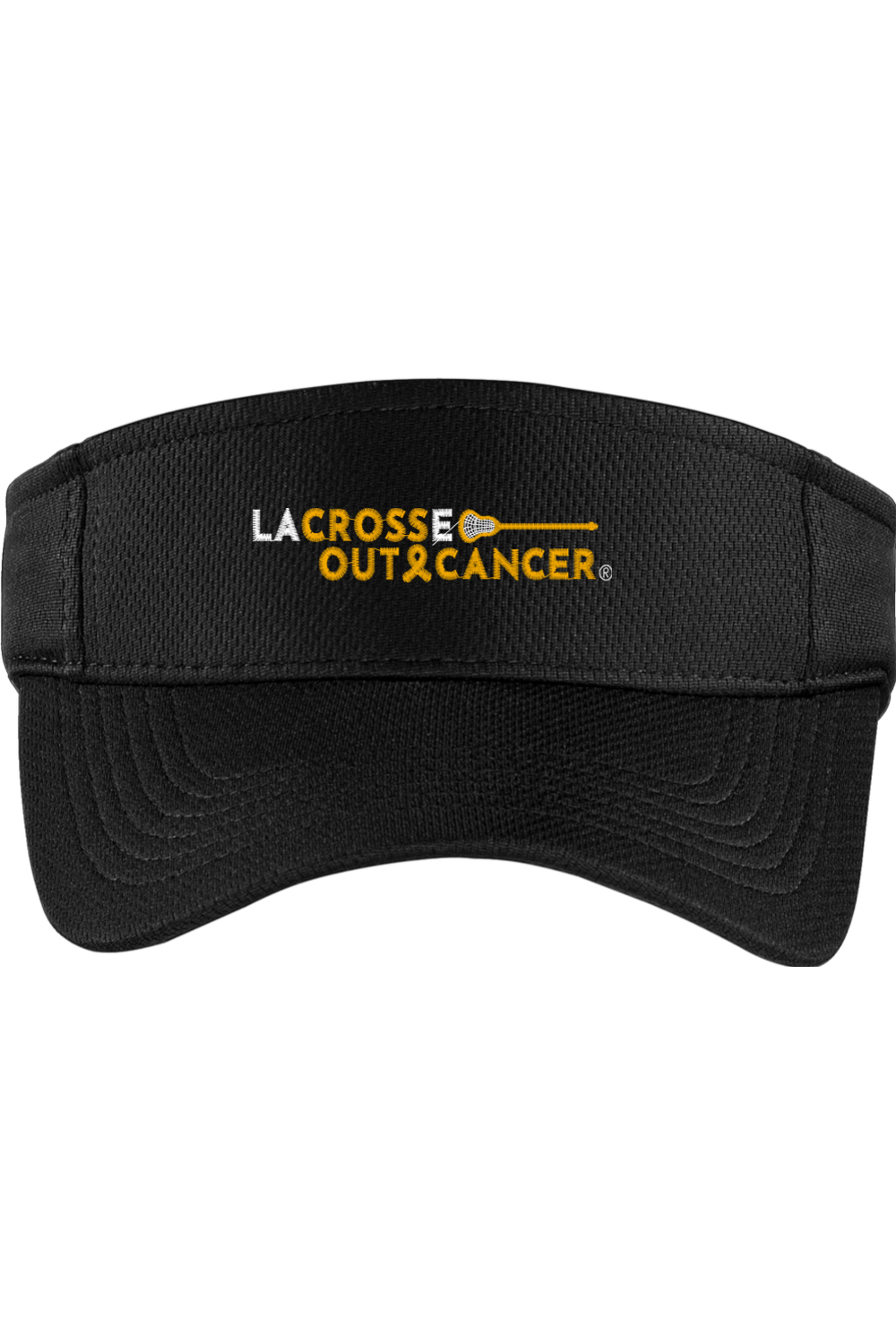 LaCROSSe Out Cancer Embroidered Visor Signature Lacrosse