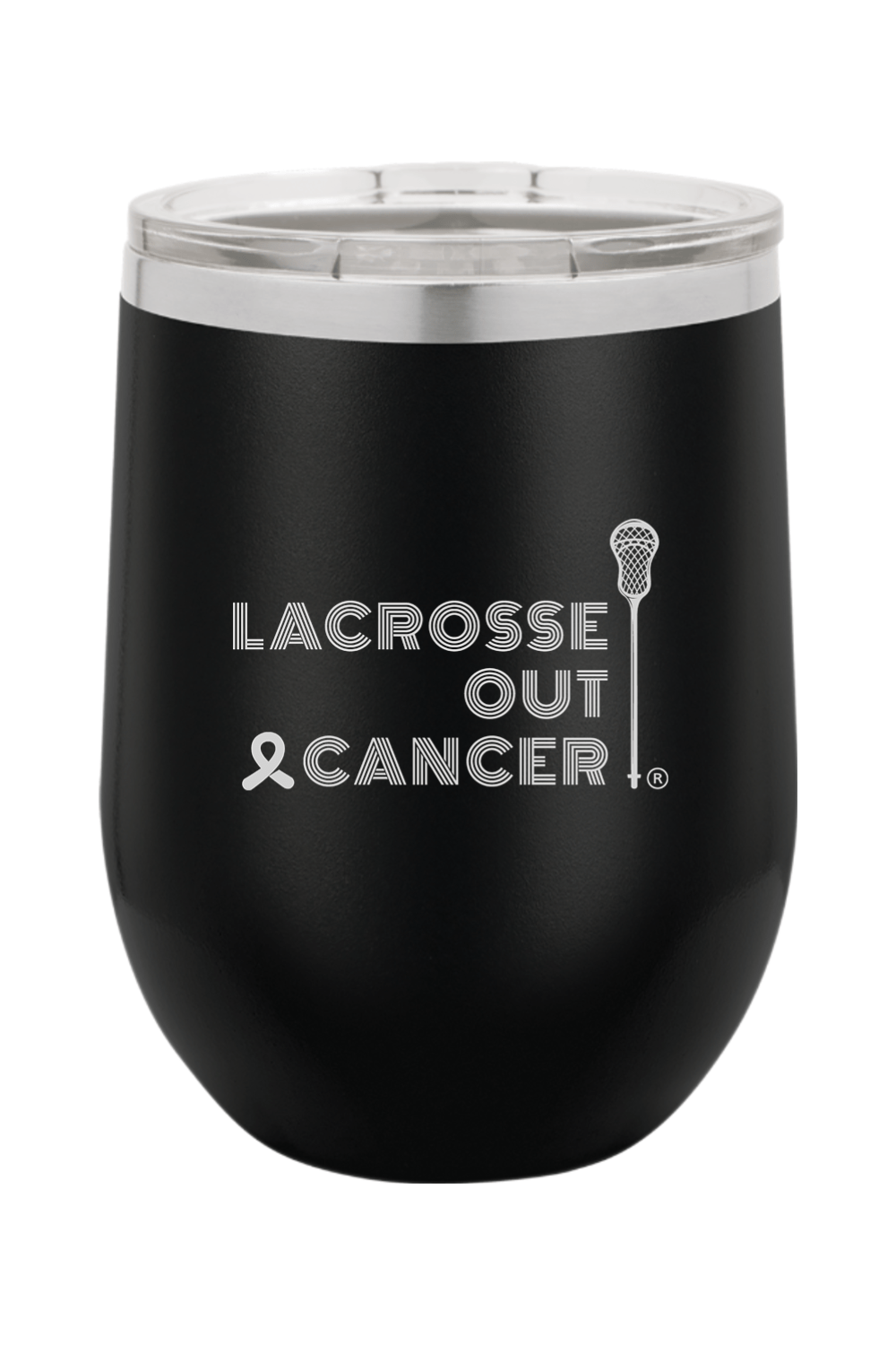 LaCROSSe Out Cancer Insulated Wine Tumbler Signature Lacrosse