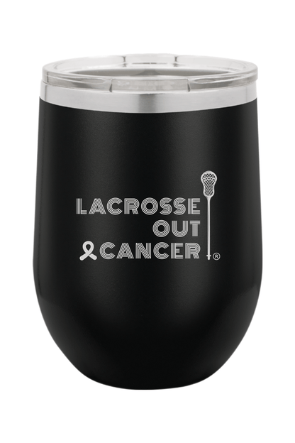 LaCROSSe Out Cancer Insulated Wine Tumbler Signature Lacrosse