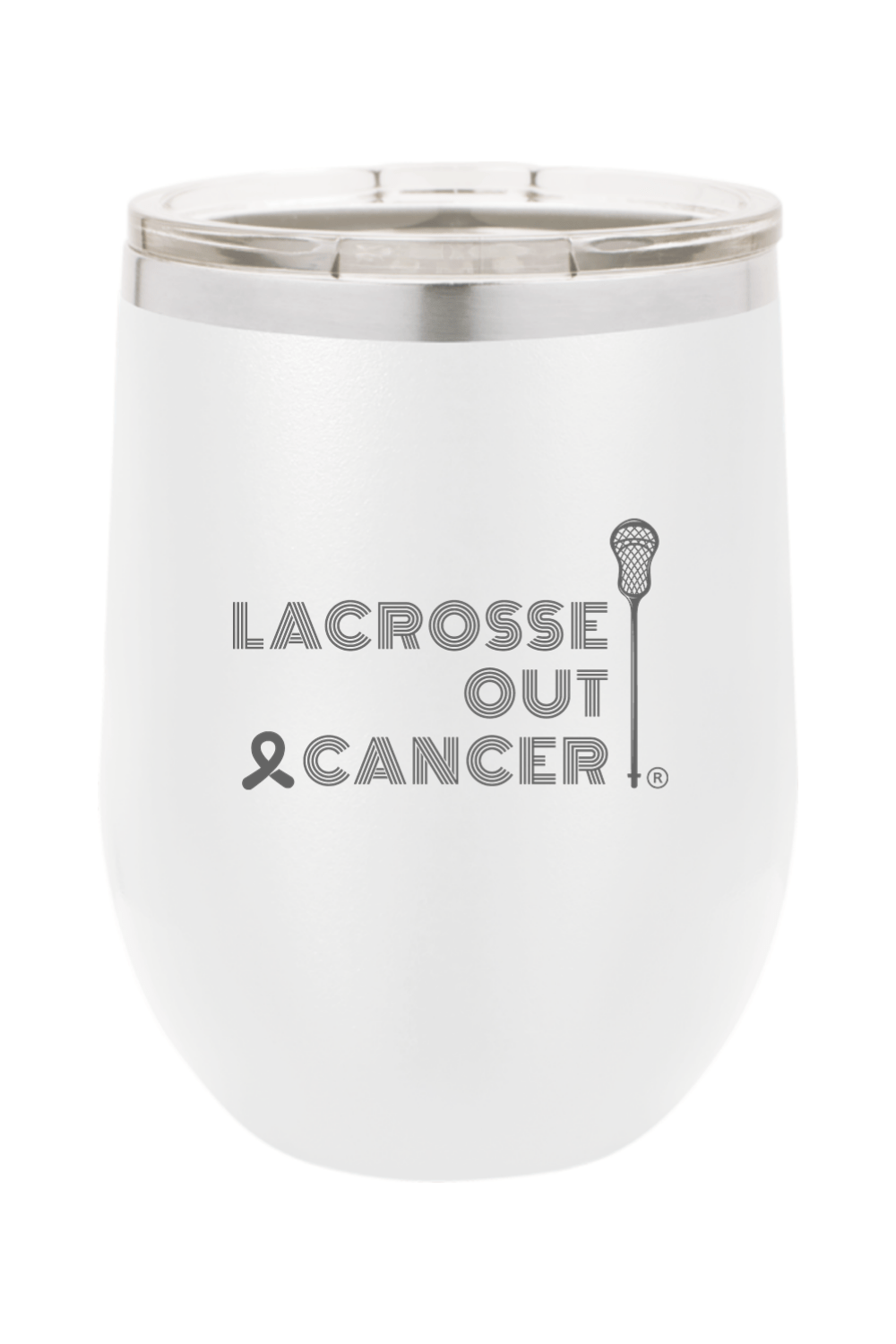 LaCROSSe Out Cancer Insulated Wine Tumbler Signature Lacrosse