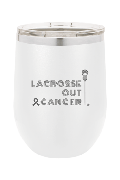 LaCROSSe Out Cancer Insulated Wine Tumbler Signature Lacrosse
