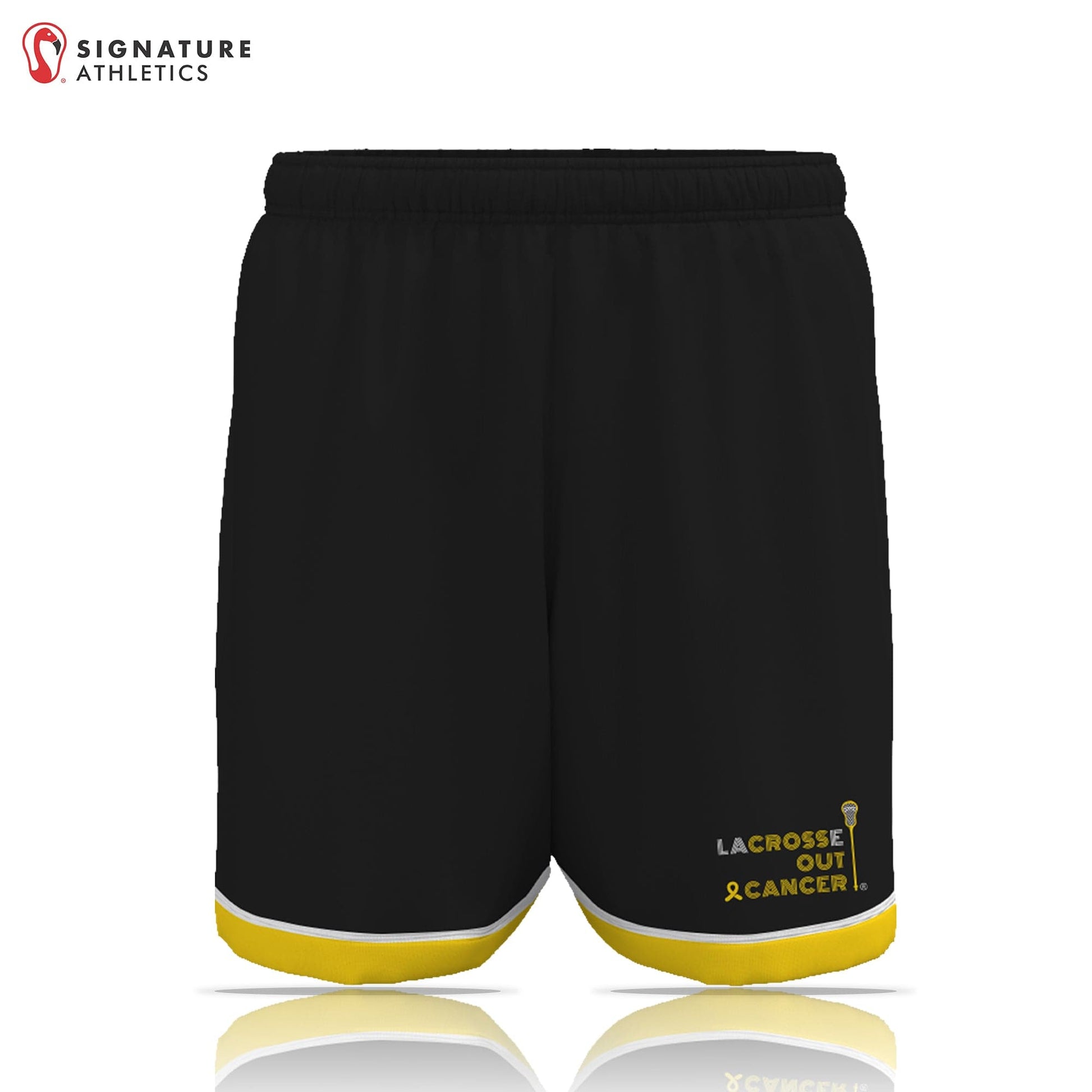 LaCROSSe Out Cancer Men's Game Shorts: LaCROSSe Out Cancer Signature Lacrosse