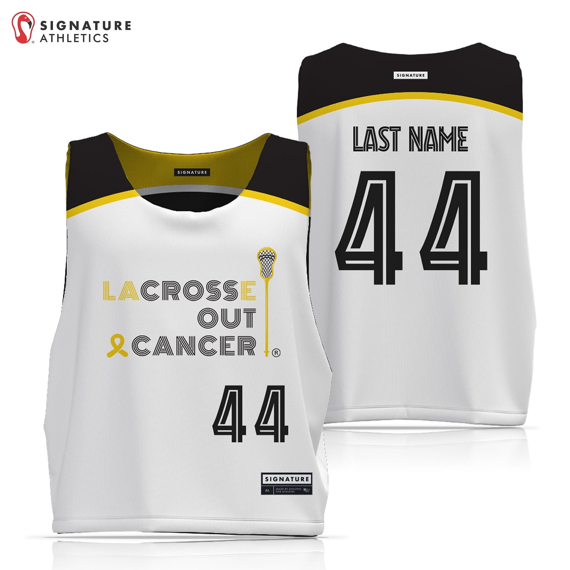 LaCROSSe Out Cancer Men's Reversible Game Pinnie Signature Lacrosse