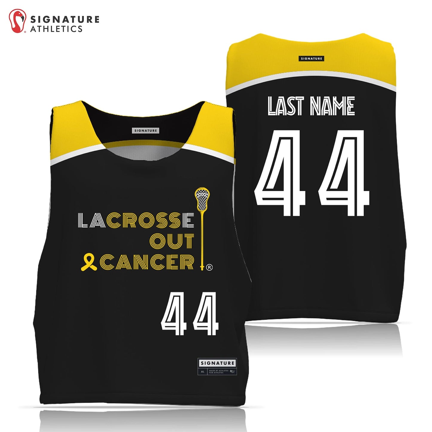 LaCROSSe Out Cancer Men's Reversible Game Pinnie Signature Lacrosse