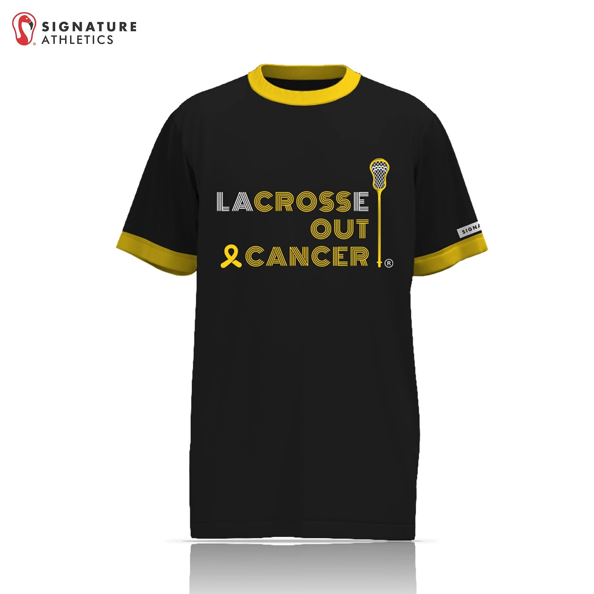 LaCROSSe Out Cancer Short Sleeve Tech Tee: LaCROSSe Out Cancer Signature Lacrosse