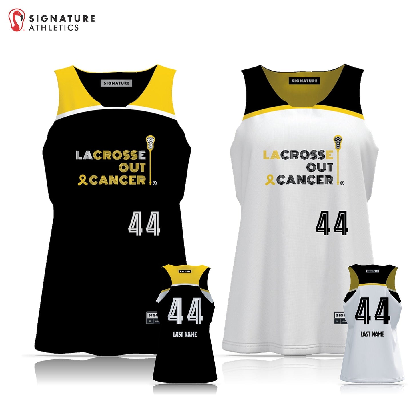 LaCROSSe Out Cancer Women's Reversible Game Pinnie Signature Lacrosse