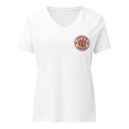 Lacrossing Barriers Women's Relaxed V-Neck T-Shirt Signature Lacrosse