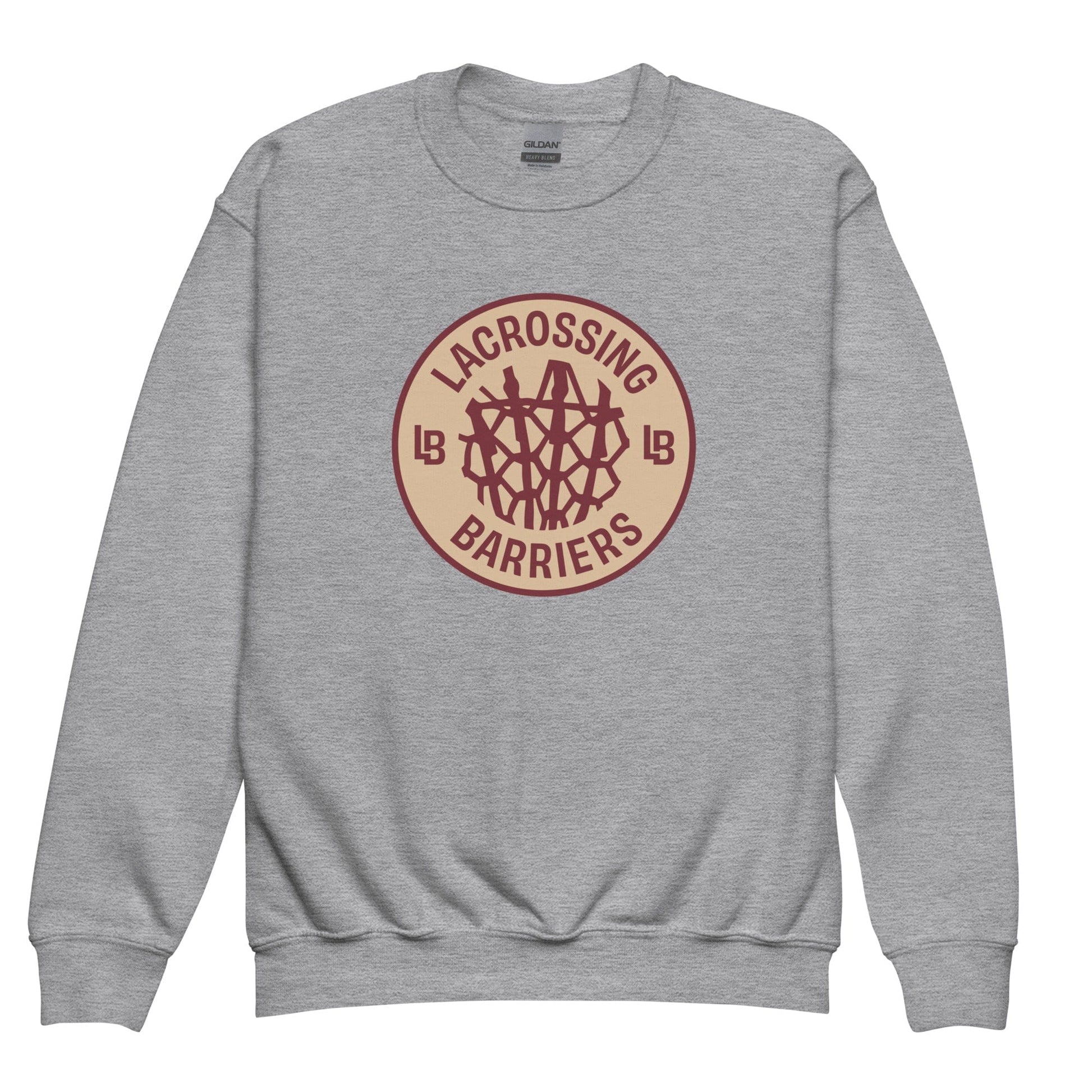 Lacrossing Barriers Youth Crew Neck Sweatshirt Signature Lacrosse