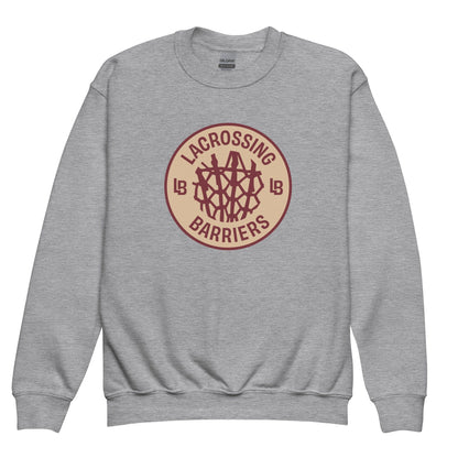 Lacrossing Barriers Youth Crew Neck Sweatshirt Signature Lacrosse