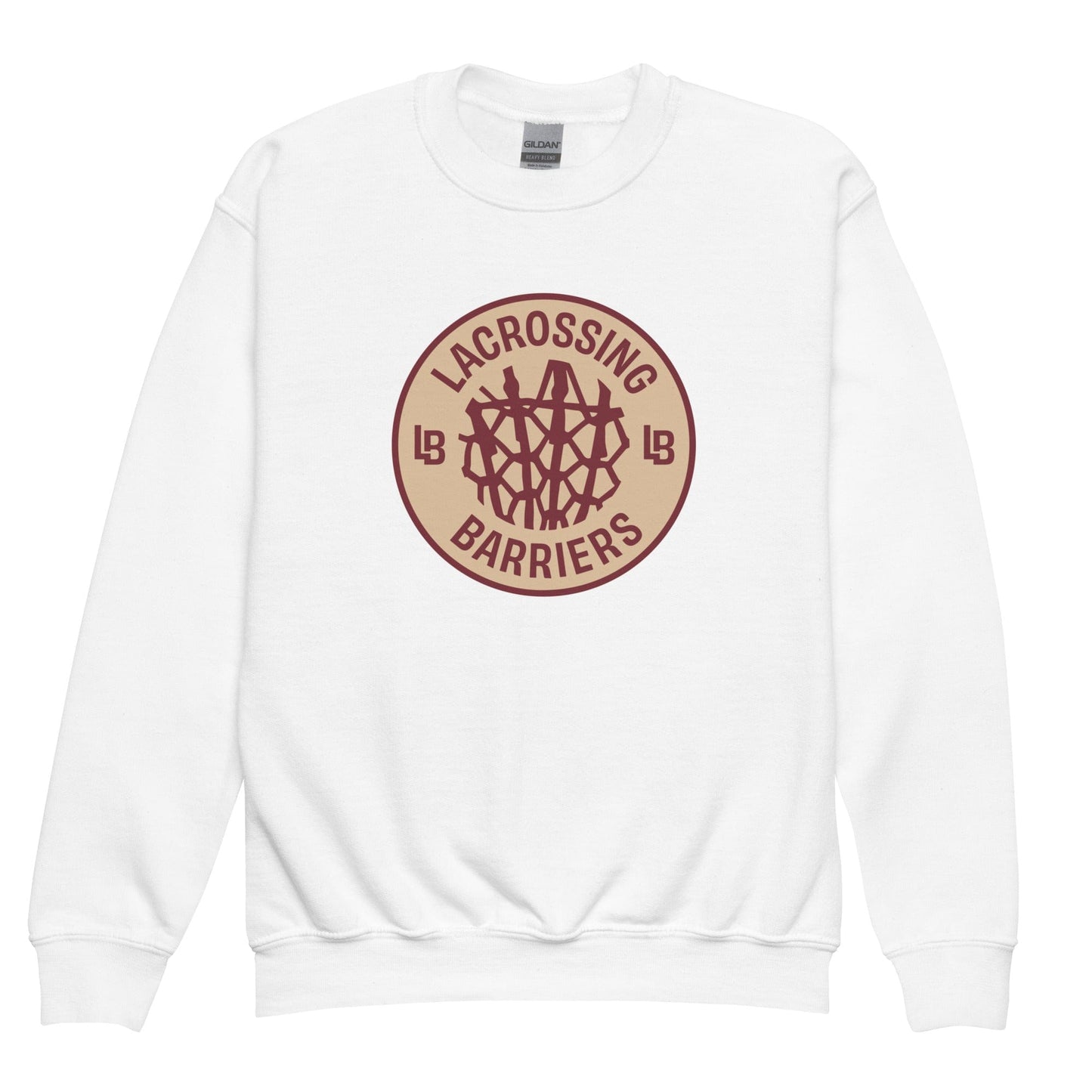 Lacrossing Barriers Youth Crew Neck Sweatshirt Signature Lacrosse