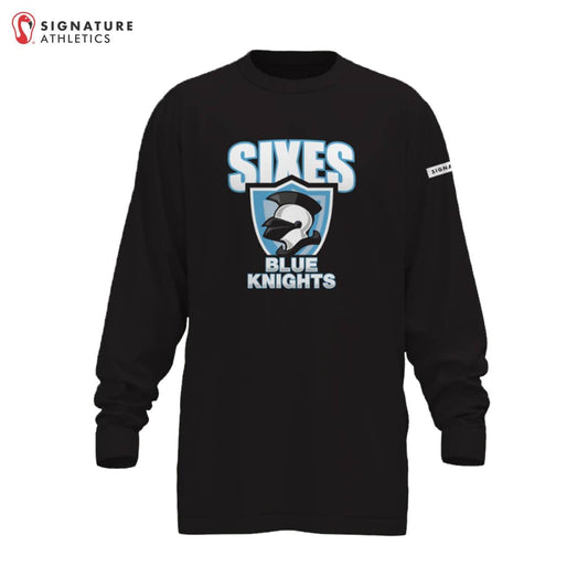 Lady Blue Knights SIXES Women's Long Sleeve Tech Tee: LBK SIXES Signature Lacrosse