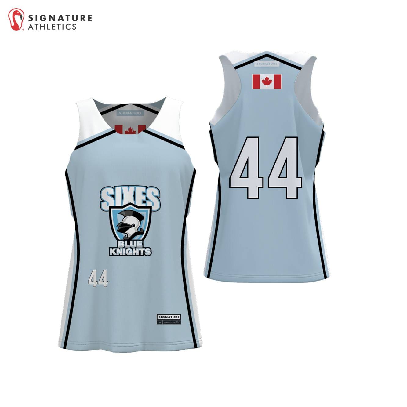 Lady Blue Knights SIXES Women's Reversible Game Pinnie Signature Lacrosse