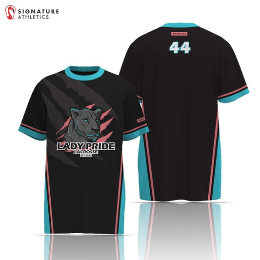 Lady Pride Lacrosse Men's Player Dark Short Sleeve Tech Tee: Lady Pride Signature Lacrosse