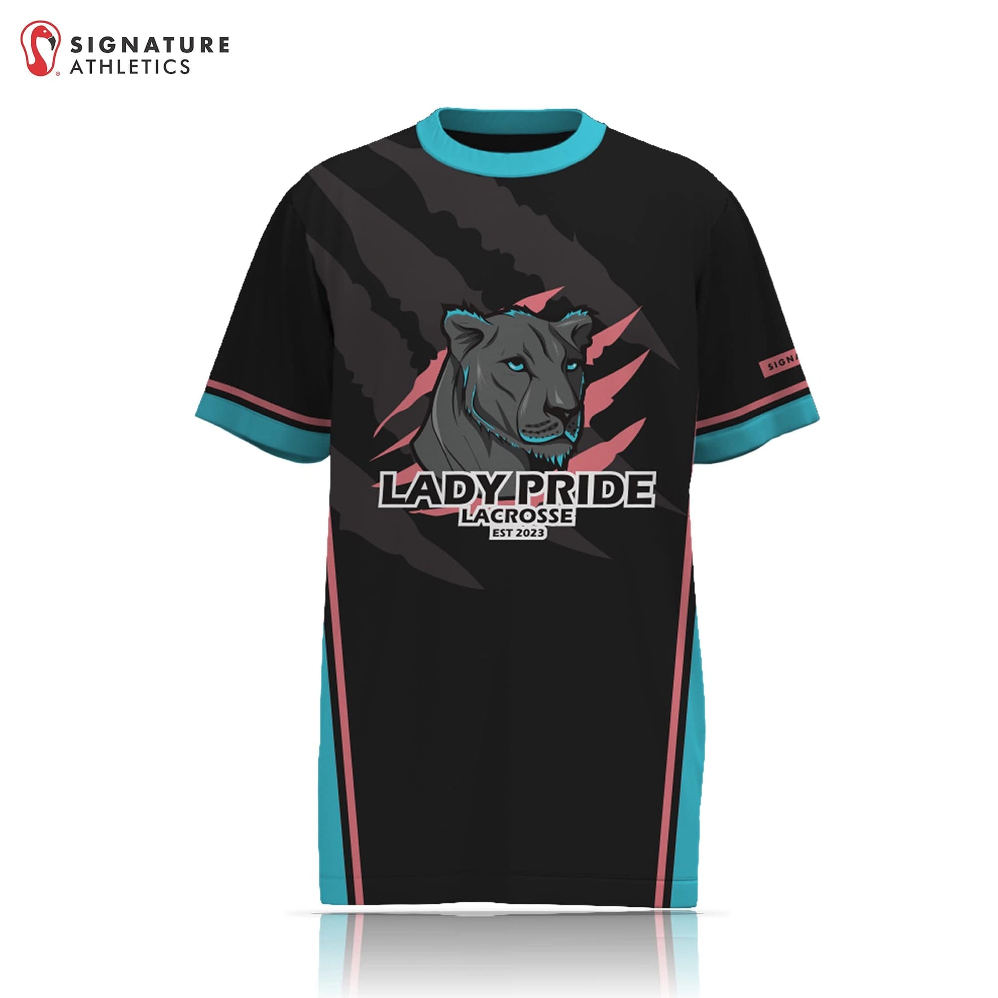 Lady Pride Women's Coaches Black Short Sleeve Tech Tee: Coaches Signature Lacrosse