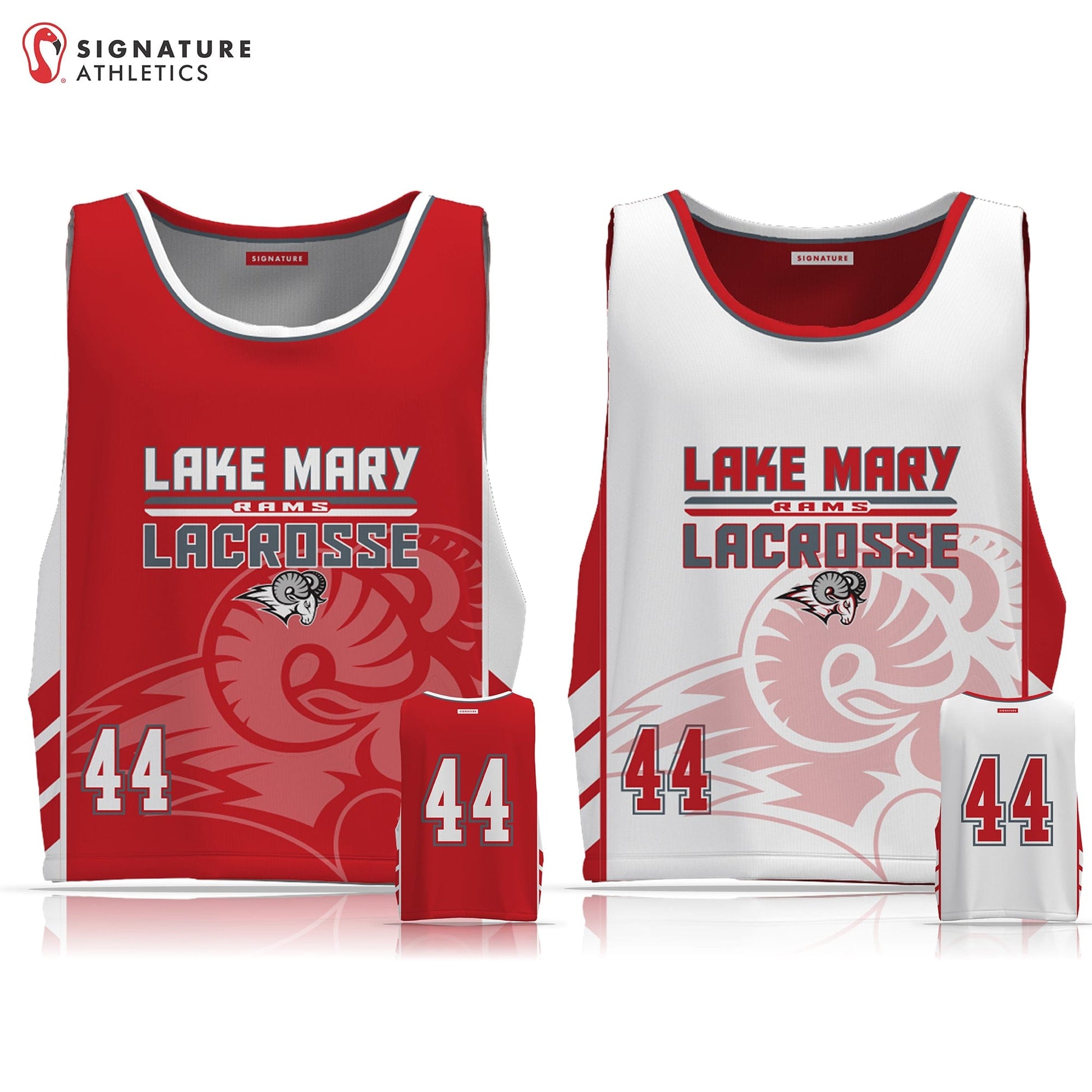 Lake Mary High School Men's Player Reversible Game Pinnie: Lake Mary Signature Lacrosse