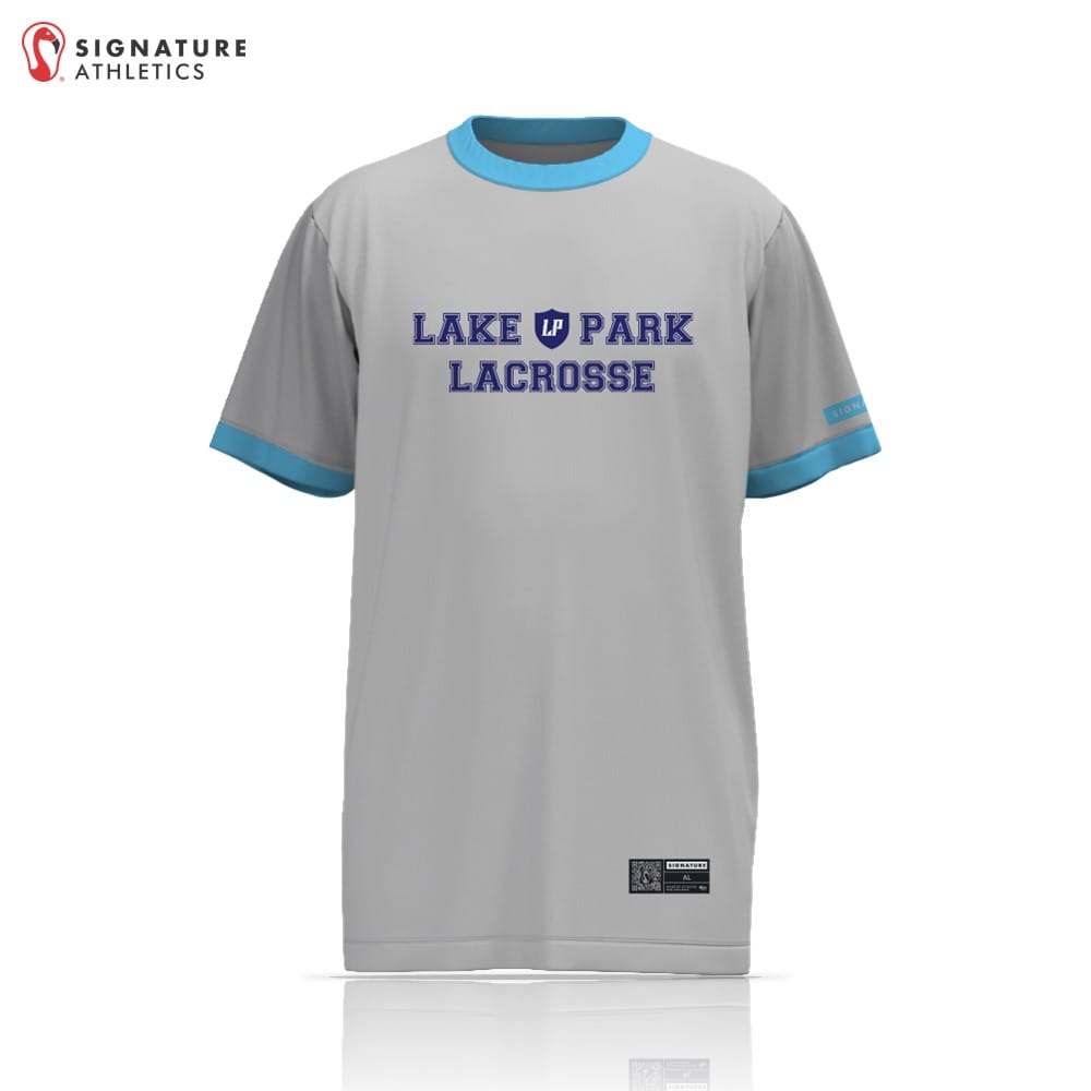 Lake Park High School Men's Player Short Sleeve Tech Tee Grey Signature Lacrosse