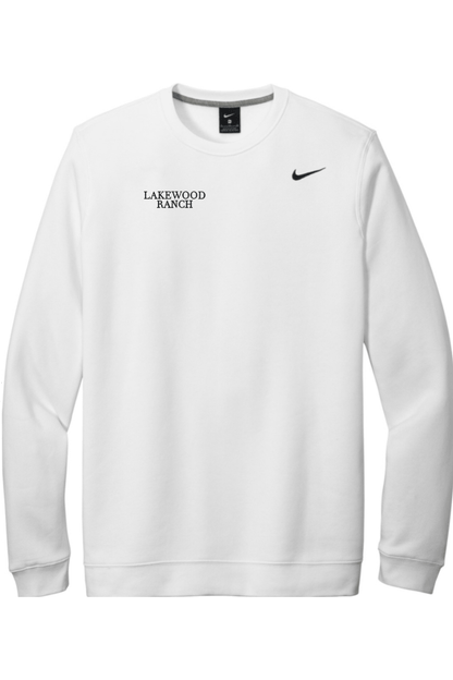 Lakewood Ranch Embroidered Nike Club Fleece Crew Signature Lacrosse