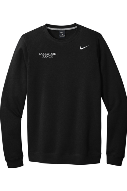 Lakewood Ranch Embroidered Nike Club Fleece Crew Signature Lacrosse