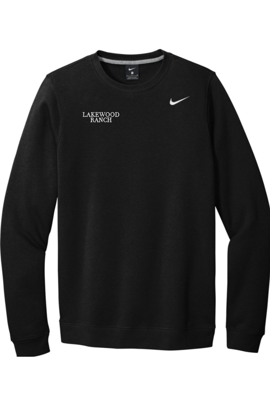 Lakewood Ranch Embroidered Nike Club Fleece Crew Signature Lacrosse