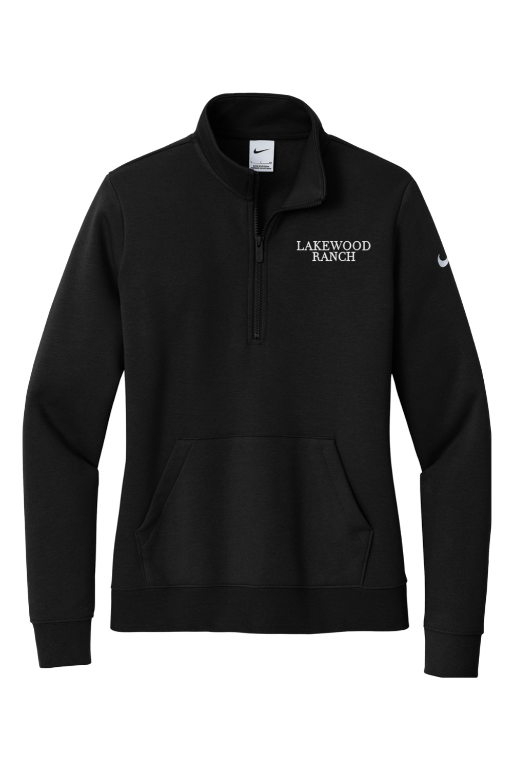 Lakewood Ranch Embroidered Nike Ladies Club Fleece Sleeve Swoosh 1/2-Zip Signature Lacrosse