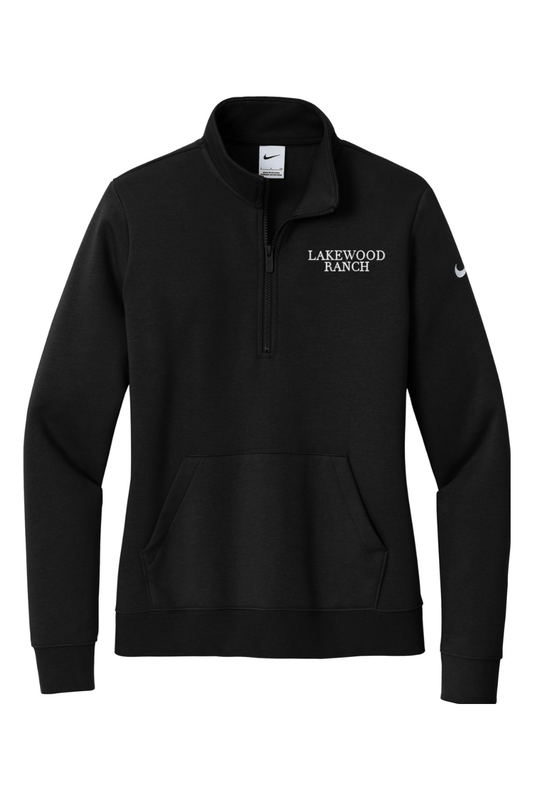 Lakewood Ranch Embroidered Nike Ladies Club Fleece Sleeve Swoosh 1/2-Zip Signature Lacrosse