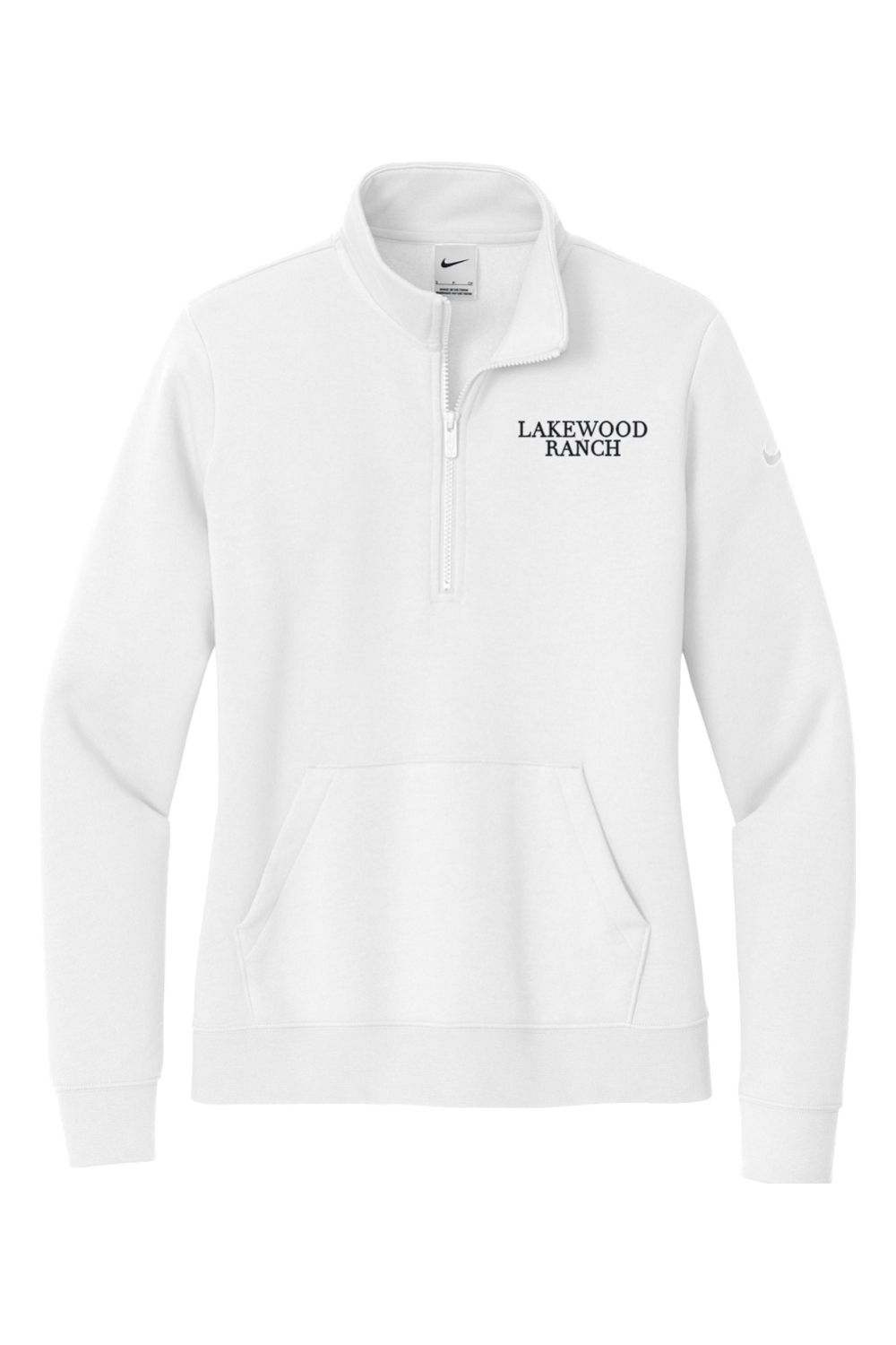 Lakewood Ranch Embroidered Nike Ladies Club Fleece Sleeve Swoosh 1/2-Zip Signature Lacrosse