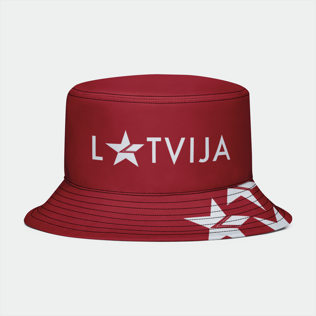 Latvija Lakross Adult Bucket Hat Signature Lacrosse