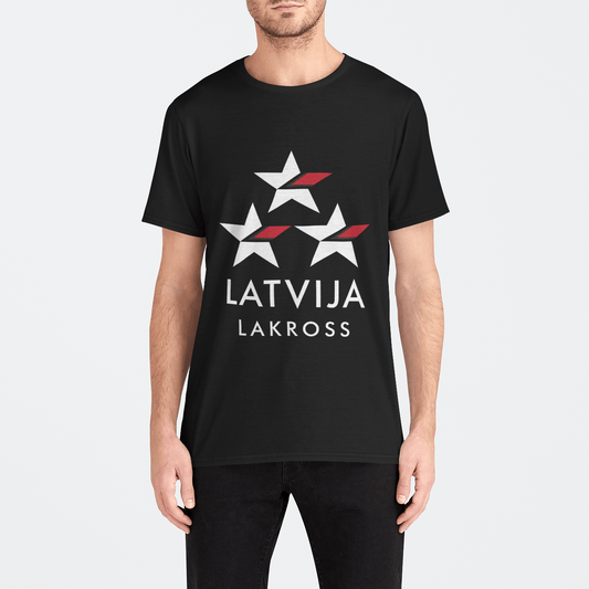 Latvija Lakross Adult Men's Athletic T-Shirt Signature Lacrosse