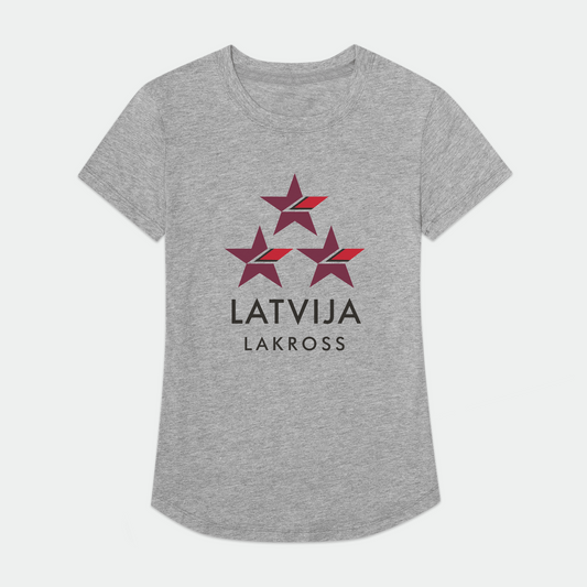 Latvija Lakross Adult Women's Athletic T-Shirt Signature Lacrosse