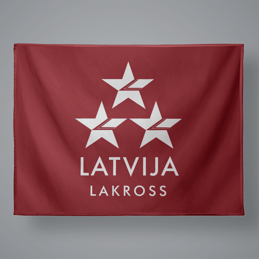 Latvija Lakross Large Plush Throw Blanket Signature Lacrosse